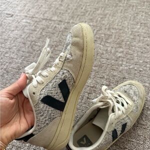 Veja Sneakers in Cream and Black